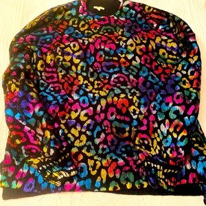 New NWOT metallic leopard sweater